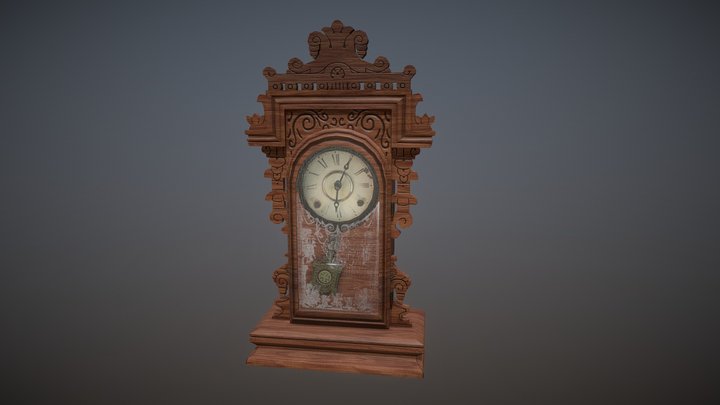 Old Wall Clock 3D Model