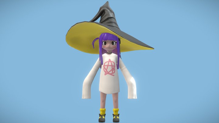 Working Little Witch 3D Model