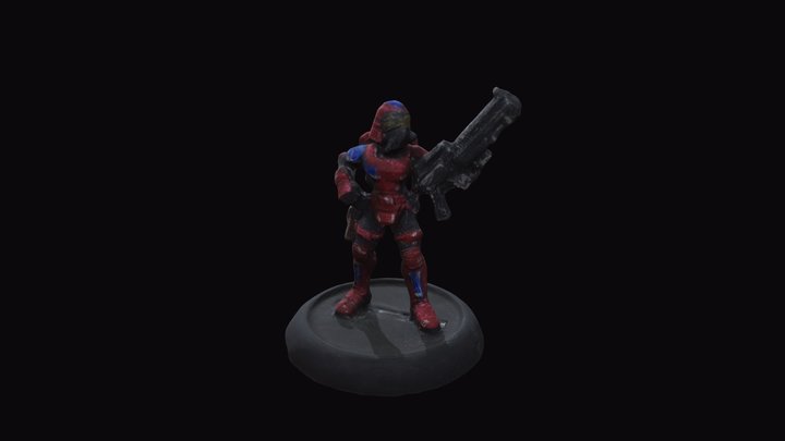 Space Battlesuit Miniature 3D Model