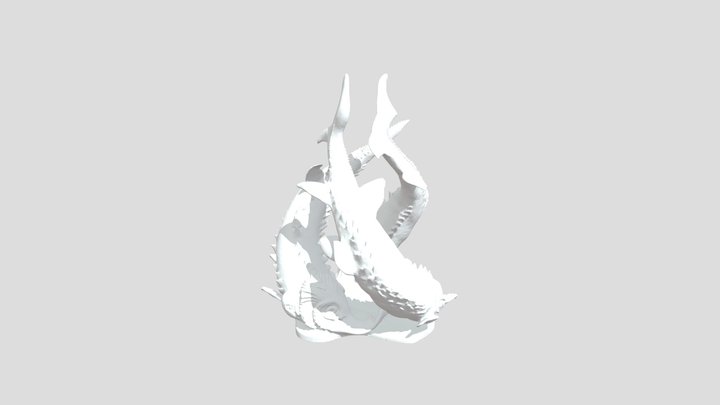 Dancing Sturgeons 3D Model