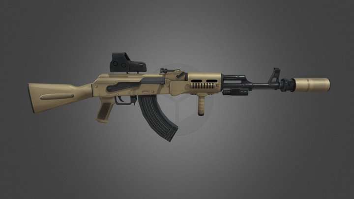 Fusil - AK-74 3D Model