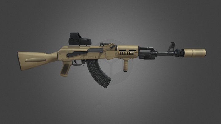 Armas foto-realistas para jogos Modelo 3D $40 - .fbx - Free3D