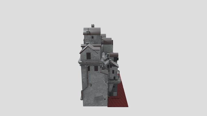 Tall houses model 3D Model