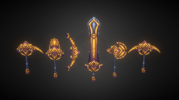 Demigod tools and weapon 3D Model