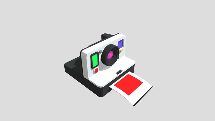 Low Poly Hand Camera 3D Model