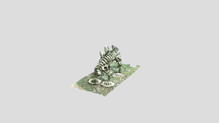 Car Scrap Stegosaurus Dinosaur Sculpture 3D Model