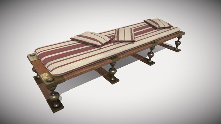 Roman bench - Triclinium 3D Model