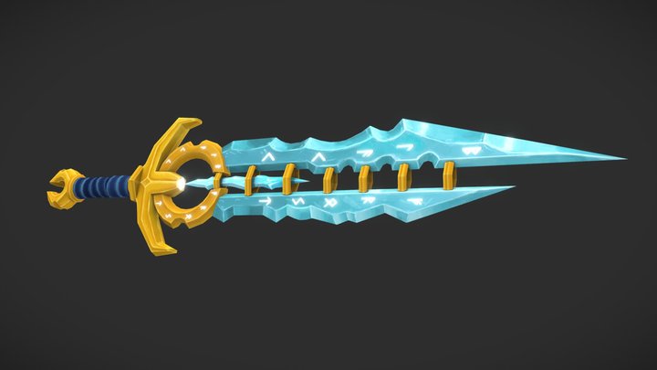 Blade of the Black Frost - WoW Inspired Weapon 3D Model