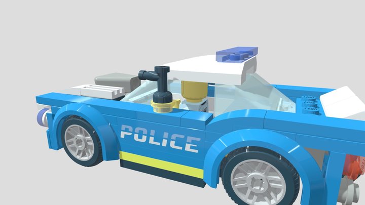 Polizeiauto Lego 3D Model