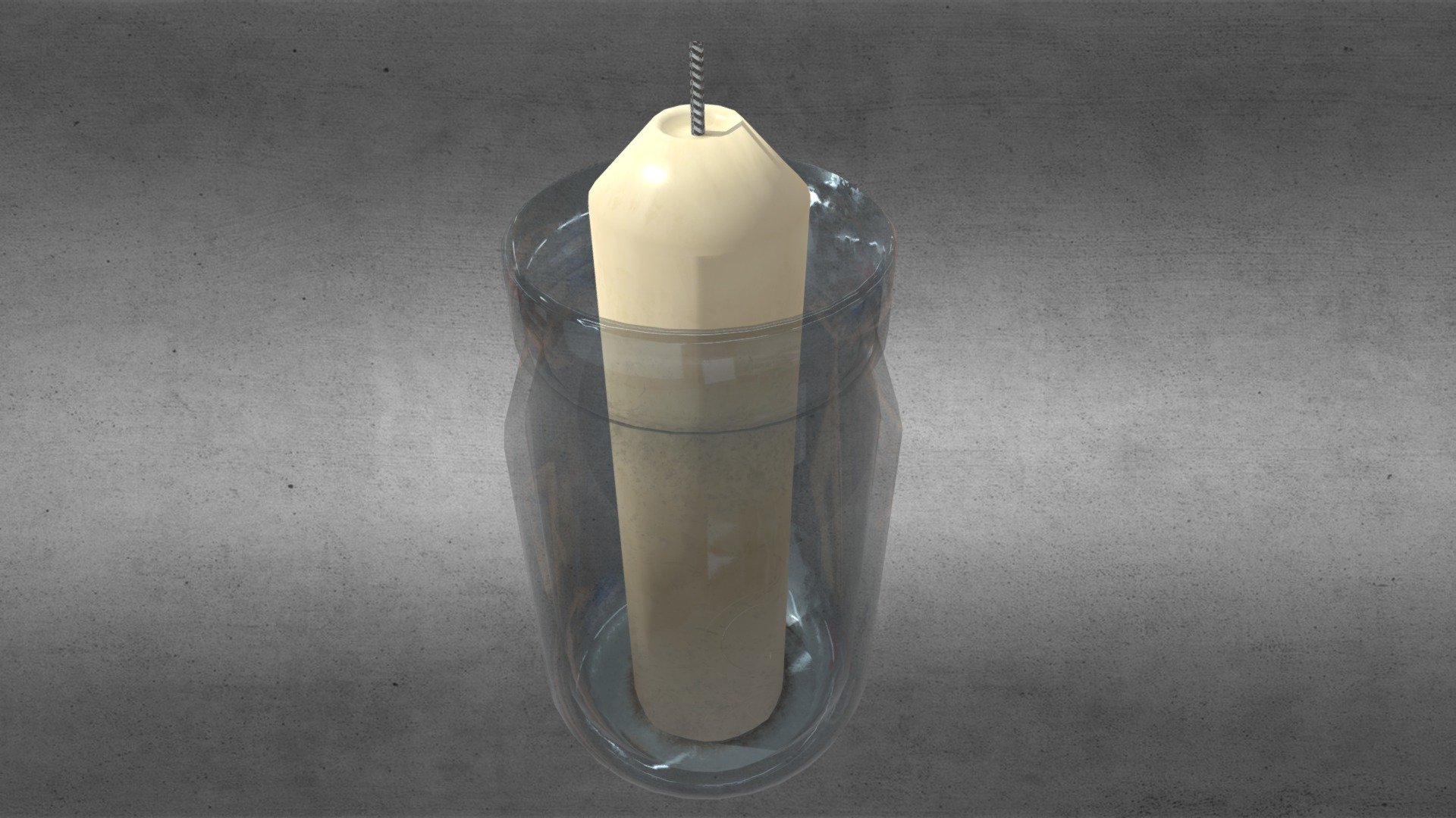Jar with candle