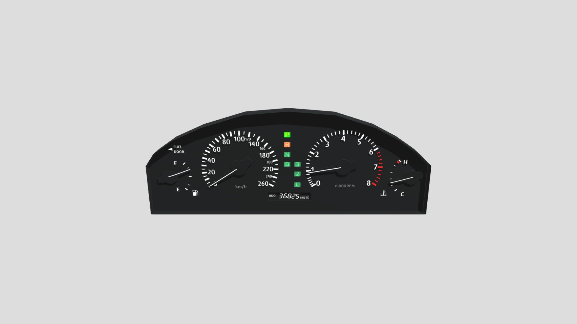 Original car self-illuminating meter - Download Free 3D model by 3D ...