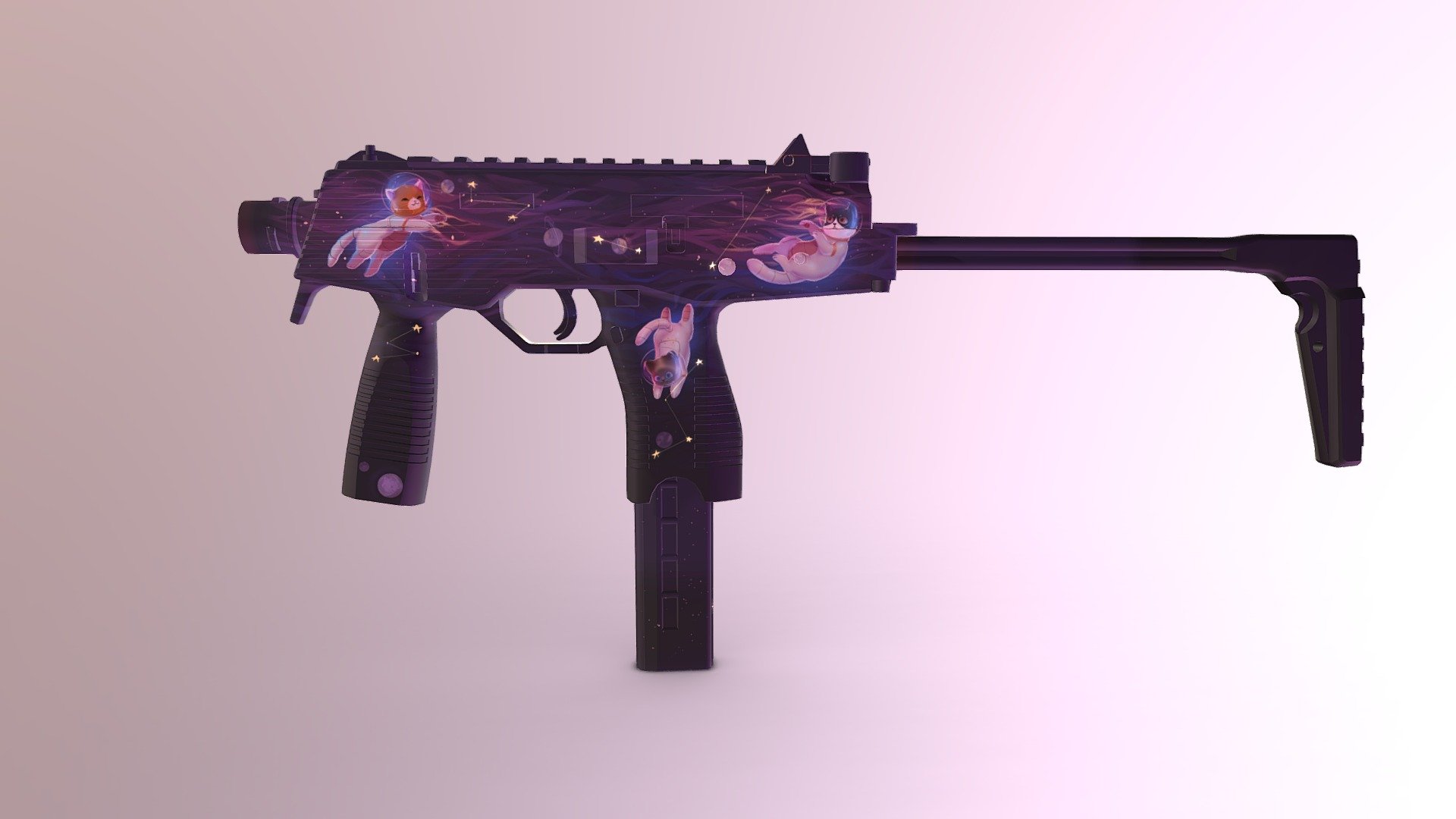 MP9 | Space Cats - 3D model by 3stia [4c9f08f] - Sketchfab