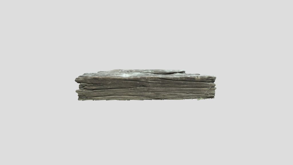Old And Rotten Photoscanned Railroad Tie