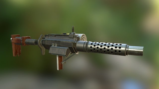 .308 Machine Gun 3D Model