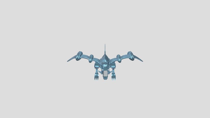 Blue Eyes White Dragon Jet 3D Model