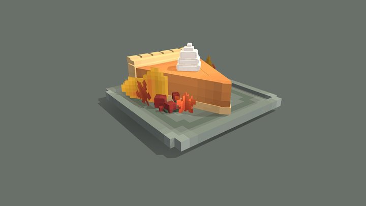 Pumpkin Pie Slice - LoverCraft Network 3D Model
