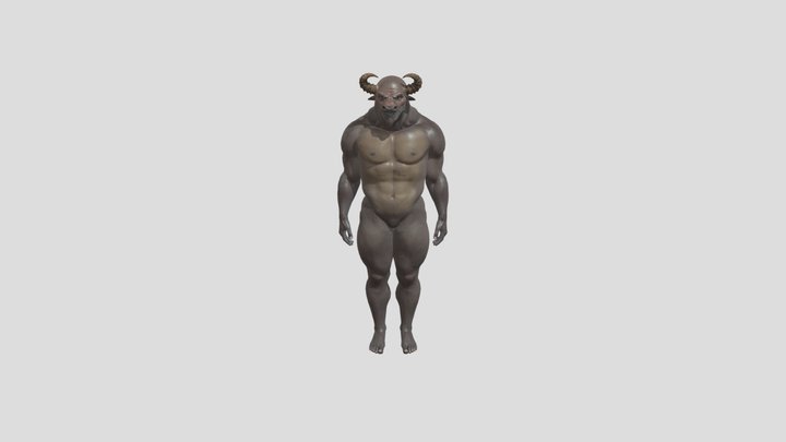 Humanoid_GAMEREADY_Tauren001 3D Model
