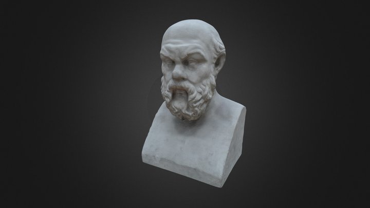 Socrates bust-|Scaned|Low-poly| 3D Model