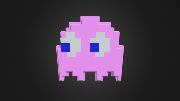Pac-man Ghost Pinky 3D Model