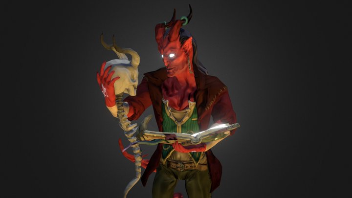 Tiefling Warlock 3D Model