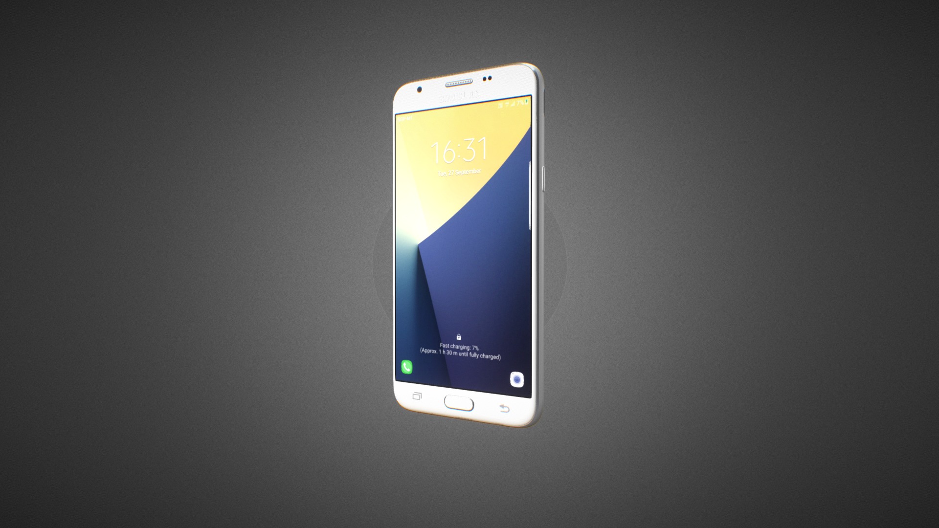 3D model Samsung Galaxy J7 2017 for Element 3D - This is a 3D model of the Samsung Galaxy J7 2017 for Element 3D. The 3D model is about a cell phone on a table.