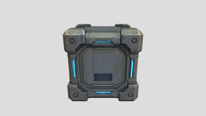 Cyberpunk Crate (from Cyber Prop Pack Vol.1) 3D Model
