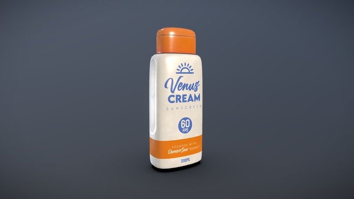 Sunscreen Bottle 3D Model