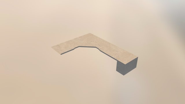 Desk Cab Right 3D Model