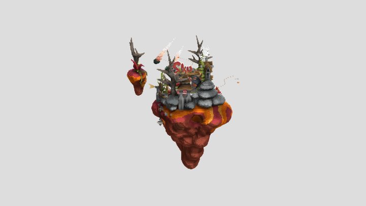 Volcano Island - Skyblock Spawn 3D Model