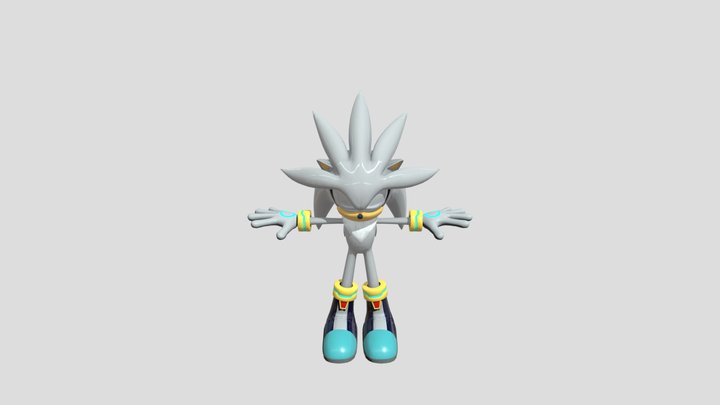 Silver The Hedgehog 3D Model