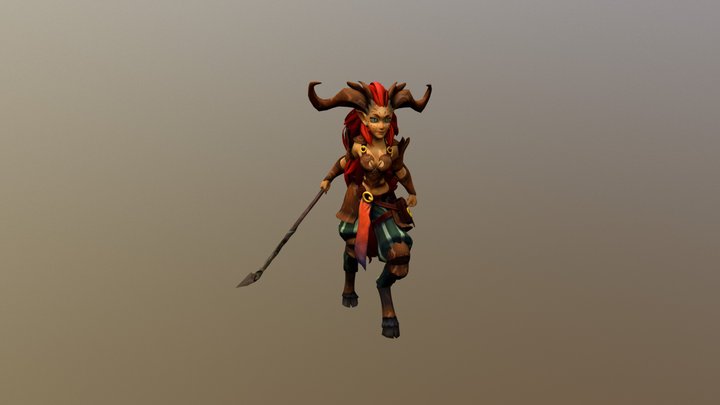 Faun Game Animation Set 3D Model