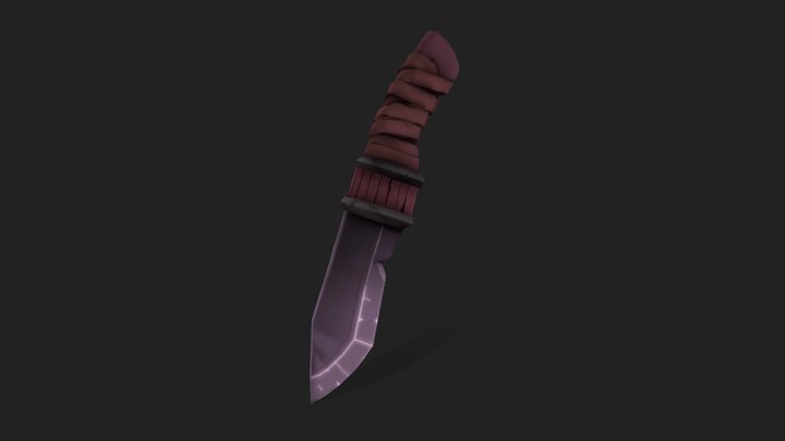 Dagger with handpainted Texture 3D Model