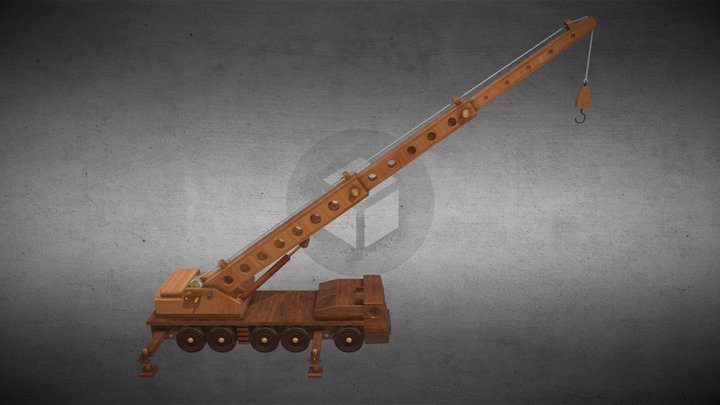 Mobile Crane Wooden Toy – Modello 3D gratuito STL