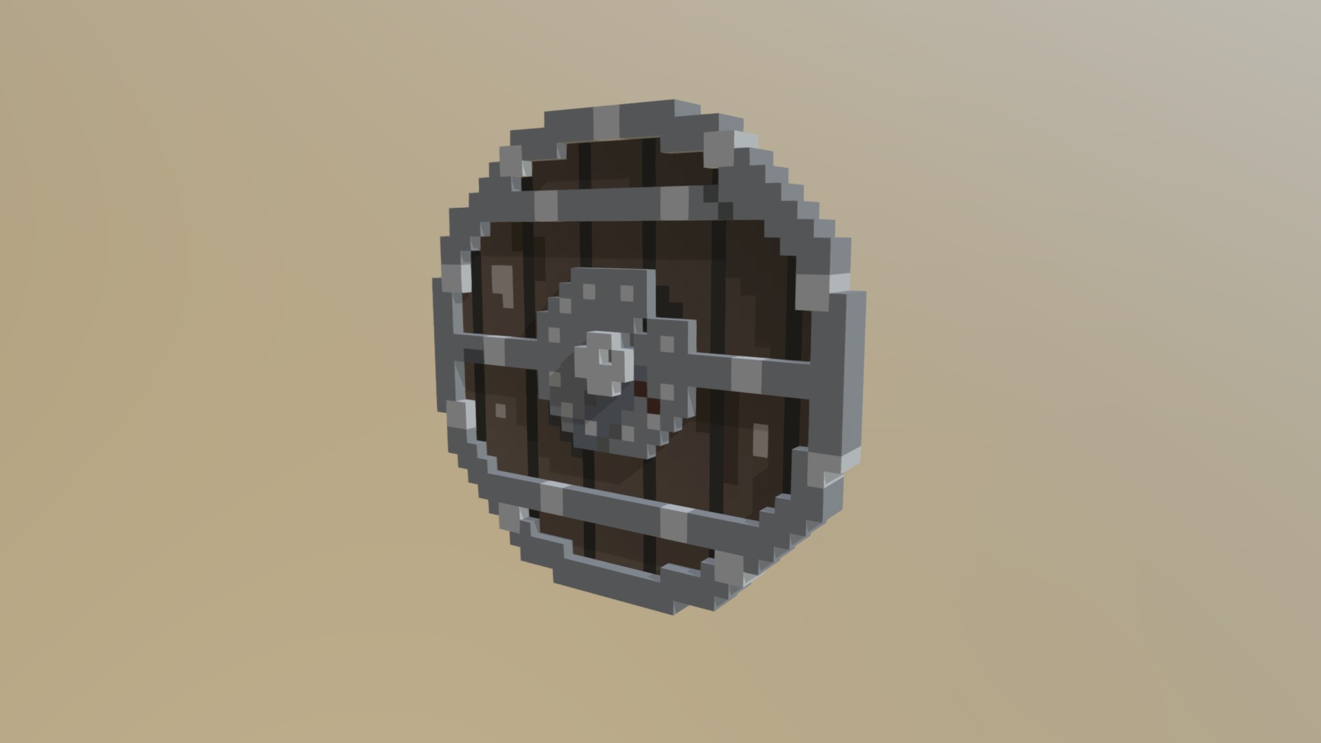 3D model Medieval Warrior Shield - This is a 3D model of the Medieval Warrior Shield. The 3D model is about a cube with many squares.