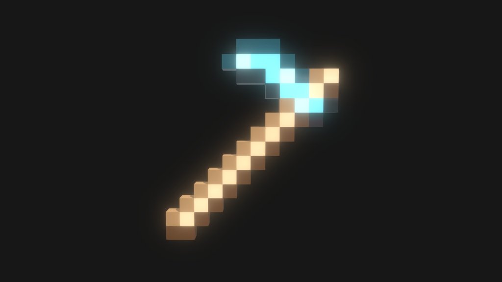 Minecraft-style Diamond Hoe