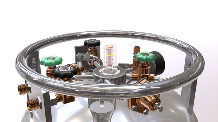 Liquid oxygen tank Internal structure – Kostenloses 3D-Modell STL