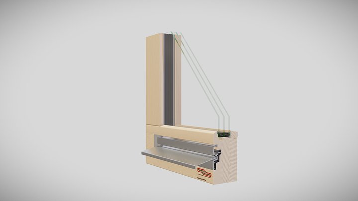 Holzfenster Fest 3D Model