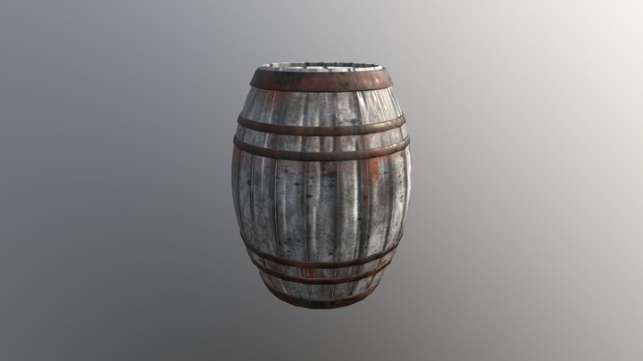 Old Barrel 3D Model