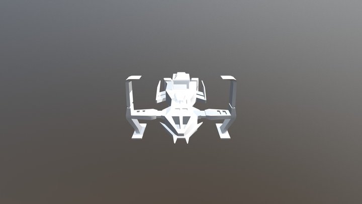 Low Poly Spaceship 3D Model