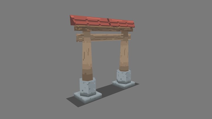 Temple Gate 3D Model