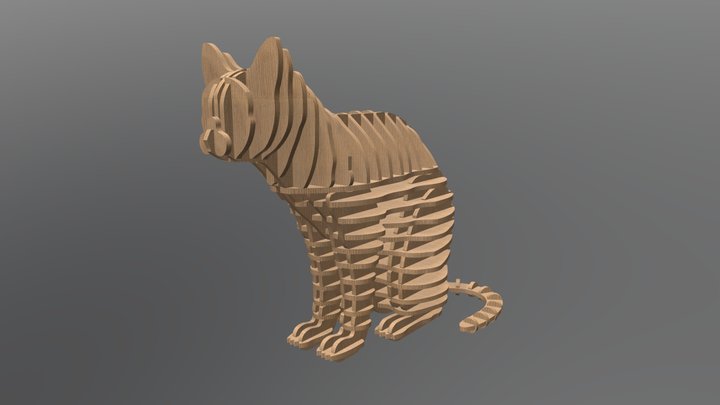 3D Jigsaw Puzzle Cat 1 3D Model