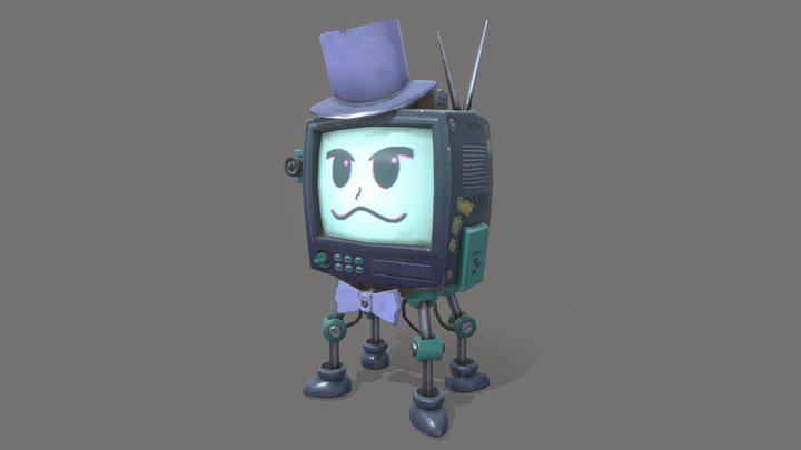 TV Man Robuddy - Animated 3D Model