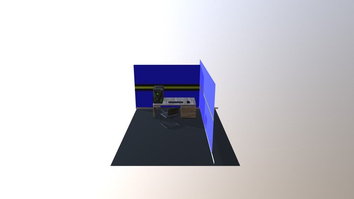 Computer scene Texturerd 3D Model