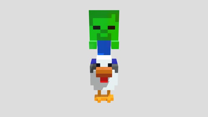 chicken-jockey (2) 3D Model
