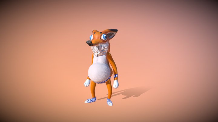 Fox (Idle) 3D Model