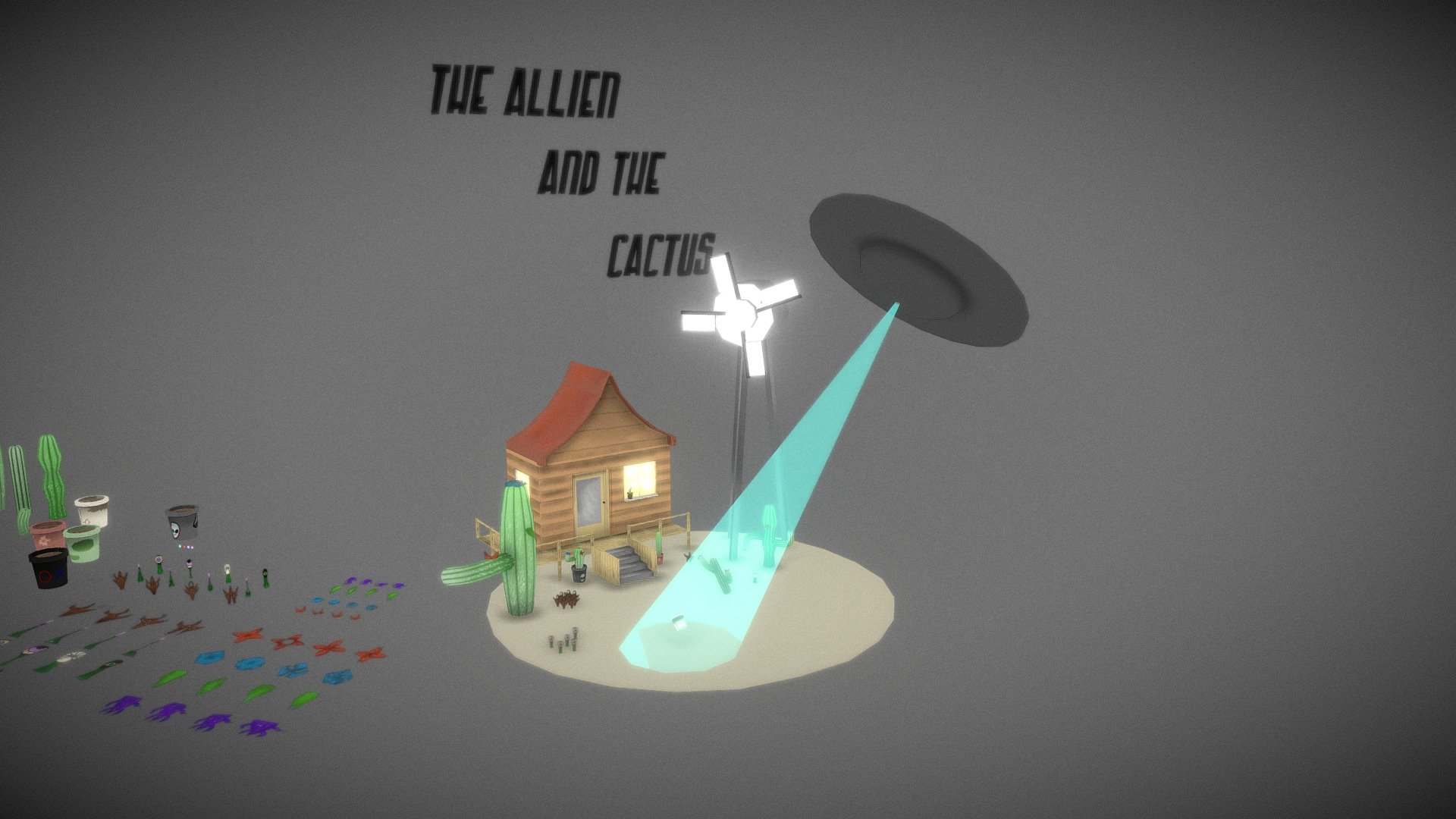 Aliens And Cactuses WIP