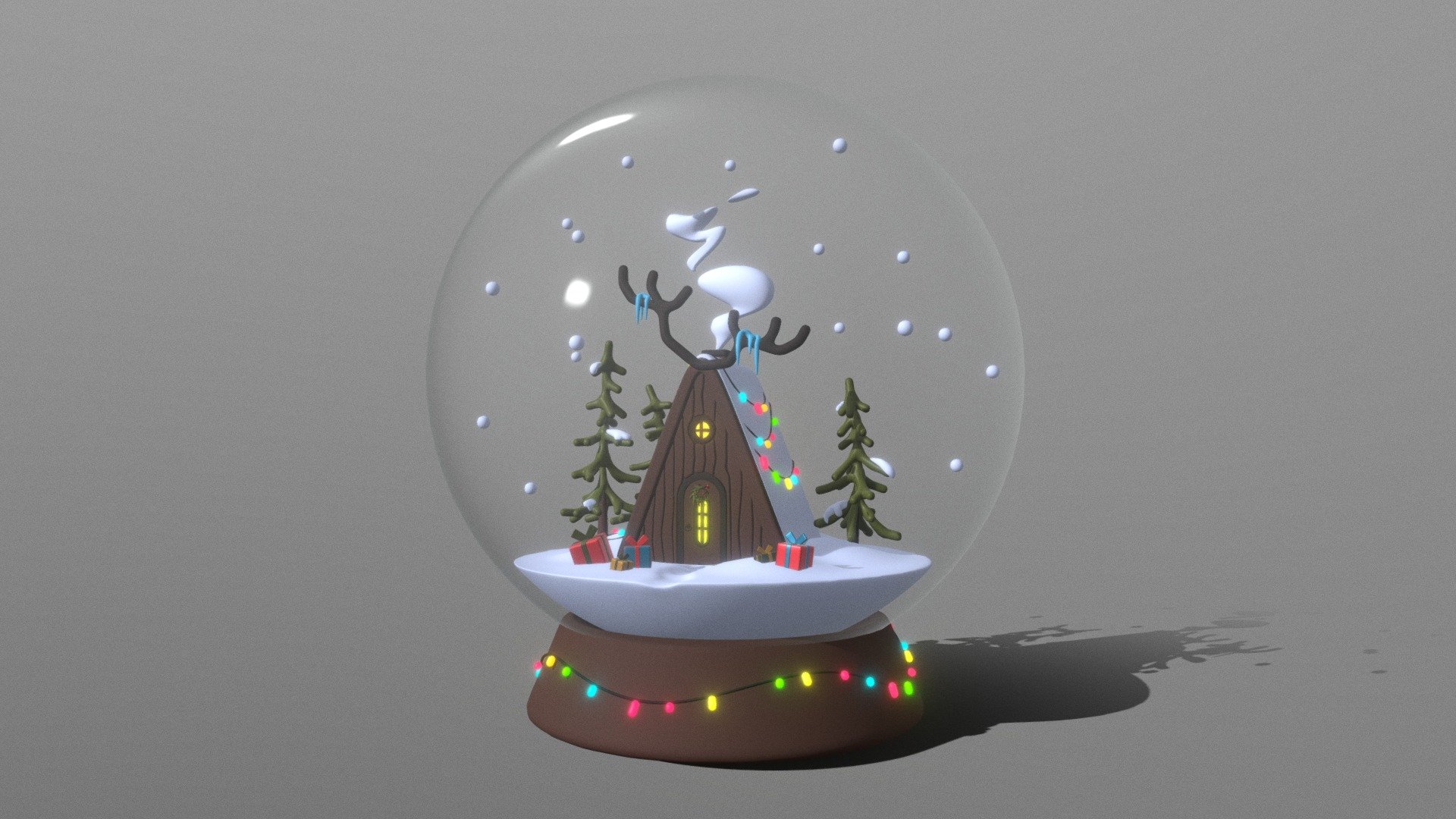 New Year Snow Globe - 3D model by duaduaPeter [4cbdfee] - Sketchfab