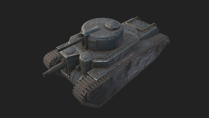 Foxhole - Warden Medium Tank "Silver Hand" 3D Model