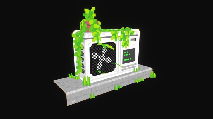 Overgrown Air Conditioner Unit 3D Model