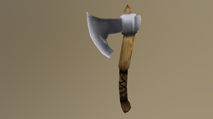 Texture painting an axe exercise 3D Model
